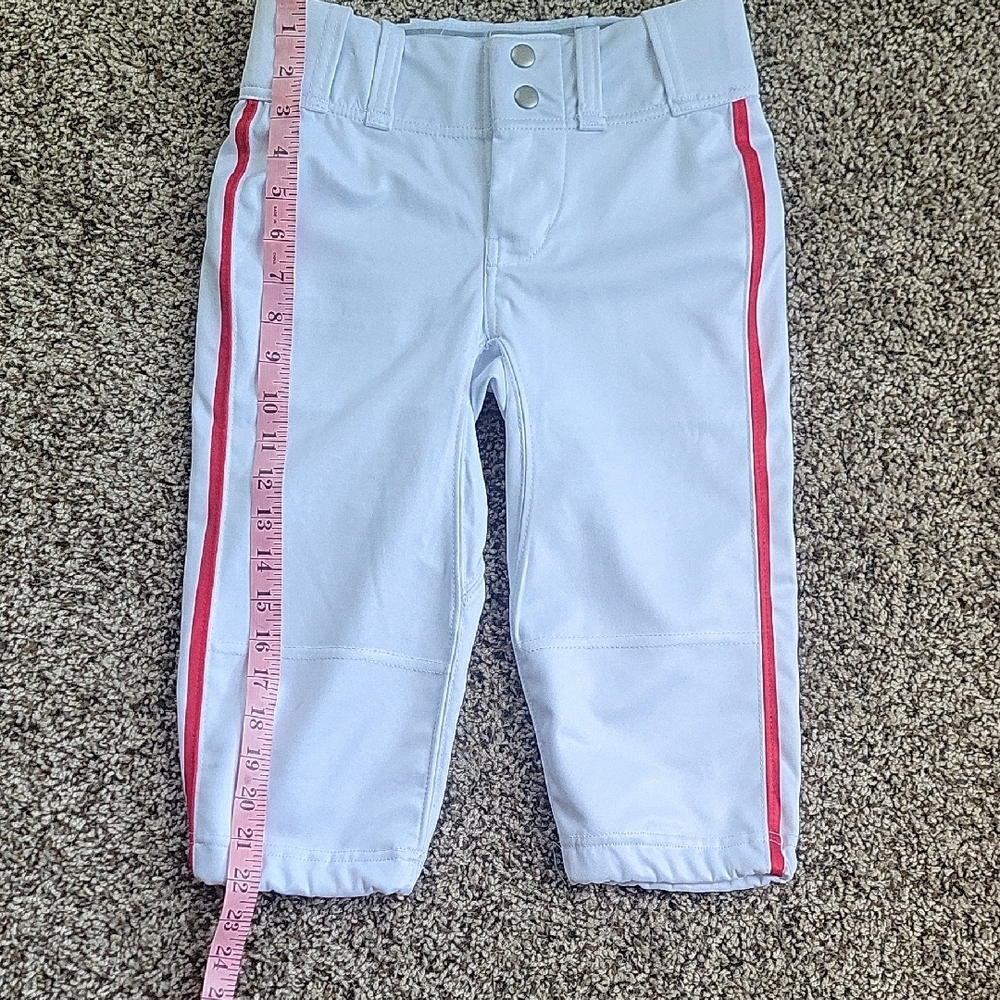 Baseball Dize 24 Kids White Pants with Red Stripes - Picture 2 of 5